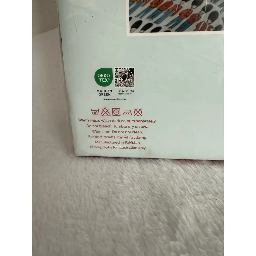 New Cath Kidston London Guards Christmas Queen Sheet Set 4 Piece 100% Cotton